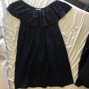 Navy Off-The-Shoulder Dress